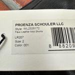 Proenza Schouler NWT PSWL Faux Leather Midi Shorts Size 2 Photo 2