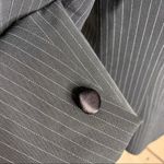 Jessica McClintock Vintage Black Pinstripe Tuxedo Blazer Jacket Size 4 Small Photo 3