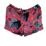 Loft  Floral Print Shorts Tie Waist Casual Hot Pink Blue‎ Size 2 Photo 12