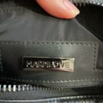 Leather Embroidered Zipper Clutch with Pom Pom Tassel Black Photo 1