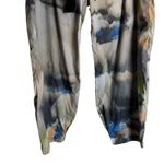Giorgio Armani Abstract Watercolor Print Belted Tie Waist Relaxed Pants Size 12 Photo 2
