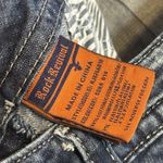 Rock Revival  Sara Boot Jeans Womens 29 Blue Dark Wash Embellished Bootcut Flap Photo 13