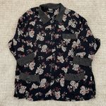 carole little Vintage  II Black Button Down Long Sleeve Blouse Photo 2