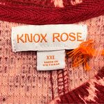 Knox Rose NEW  Burgundy Red Print Long Sleeve Thermal Shirt Top size XXL Photo 7