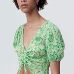 ZARA Ruched Crop Top Small Photo 1