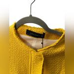 ZARA  Yellow Textured  Boucle Frill Jacket Photo 3