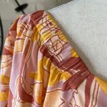 Nine West Twist Front Fluffy Sleeves Blouse Yellow Multi Size OX Photo 6