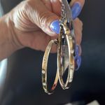 Guess NWT  Crystal Embellished Gold Hoops Photo 1