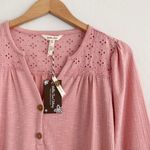 Matilda Jane NWT  Heart to Heart Possibilities Pink Knit Women's Top Sz S Small Photo 5