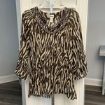 Chico's Chico’s Sz 1 M Swimsuit Cover Up Animal Print W Metallic Threading Photo 0