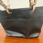 Michael Kors Black Pebbled Leather Shoulder Bag Nude Strap Handle Purse Photo 2