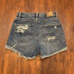 American Eagle Stretch Distressed High Rise Denim Blue Jean Shorts Women’s Sz 2 Photo 1