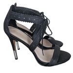 Pour La Victoire Shanna High Heel Shoes 7.5 Leather Black Special Occasion Photo 11