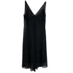 Amanda Smith Womens Black Sequin Dress Size 14 Semi Sheer Witchy Goth LBD Photo 1