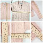 Rumored Oversized V Neck Cable Knit Sweater Size XS Pink New Photo 6