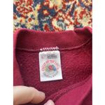 Fruit of the Loom VTG 90s Holiday Santa Red Pullover Sweatshirt L Puff Paint Photo 4