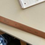 Allen Edmonds Soft Tan Distressed Calfskin USA Made Belt Photo 2