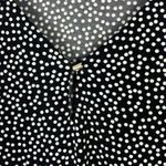 Tahari NWT Long Sleeve Polka Dot Keyhole Top Shirt Black White Size Small S NEW Photo 6