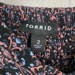 Torrid  Brown&Pink Boho Scarf Print Challis Handkerchief Hem Midi Dress Sz.2 Photo 6