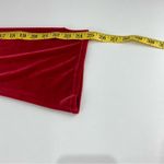 VTG MSK Women Red Velvet long sleeve wrap top side gathered shoulder pads 1X Photo 12