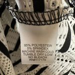 Blue Caribbean Beachwear Black White Mesh Long Sleeve Coverup Size XL Photo 1