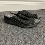 Bzees  Susie Washable black Slide Wedge Sandals Size 9.5 comfy casual mature Photo 1