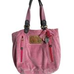 Juicy Couture Vintage Y2K 2000's Pink Medium Velour Purse Handbag Purse Charms Photo 0