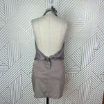 Black Halo  Satin Top Halter Mini‎ Bodycon Dress Taupe Mauve Size 2 Photo 5