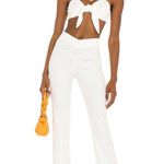Camila Coelho Womens size XXS Ivory White Sophia Ribbed Flare Cropped Pants NEW Photo 3