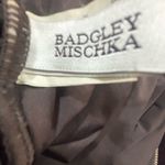 Badgley Mischka  Espresso Ruched One Piece Slimming Swimsuit Draped Size 12 Photo 4