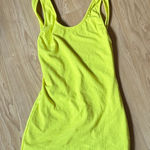 superdown  Neon Yellow Ribbed Tank Top Dress Photo 0