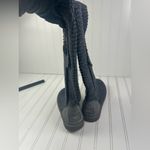 UGG  Australia Classic Cozy Knit Button Boots Blue/Gray Knit Sweater Boots Sz 7 Photo 4