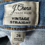 J.Crew Vintage Straight Jeans Slit Hem Size 28 Photo 7