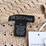 Design History Womens M Open Stitch V-Neck Sweater in Fawn NEW Photo 7