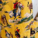 Sharon young 70s Yellow Western Print Women's Vest size small Photo 3