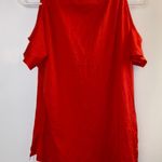 Michael Kors bright orange shoulder cutout top Photo 1