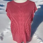 Banana Republic EUC Women’s Cable Knit Sea Coral Pullover Vest Size Large Photo 1