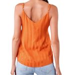 Sugar Lips  Rust Spaghetti Strap Tonal Stripe Button Accent Cami Tank Top Small Photo 4