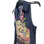 Anthropologie Leifnotes Mini Shirtdress 4 Blue Silk Scenic Floral Bohemian Artsy Photo 3