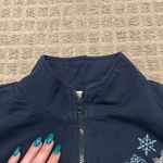 Vintage Collections ETC Womens Snowflake Vest Navy Blue Size Large L Holiday Photo 3