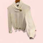 Ralph Lauren Cute creamy shawl collar gold toggle sweater classic cotton Photo 1
