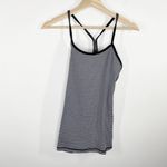 Lululemon  Power Y Black Grey Striped Activewear Tank Top Women's Size 8 Photo 7