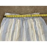 Gibson  Blue Striped Wide Leg Medium Cropped Pants Beach Vacation Flowy BOHO Photo 4