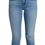 Rag and Bone NWT Cate Mid-Rise Skinny Jeans Peony with Holes Blue 28 Photo 5