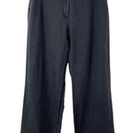 Eddie Bauer 100% Linen Casual Pants Womens Size 10 P Black Pleated Travel HIking Photo 0