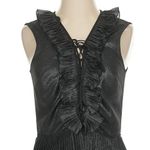 Delfi Collective Black Ruffle Metallic Shimmer Whimsigoth Party Dress Size Small Photo 3