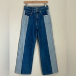 Veronica Beard  Taylor Two-Tone Wide-Leg Jean Sz 28 Photo 1