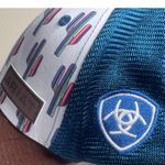 Ariat  SnapBack Cap Brown Blue  Cactus Print Adjustable Casual Trucker Hat Womens Photo 4