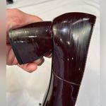 ZARA patent pumps, chunky heel, red/brown color, sz 10 Photo 1