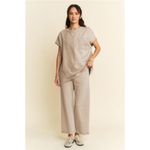 Davi & Dani nwt  Round Neck Short Sleeve Top and Pants Set‎ Photo 3